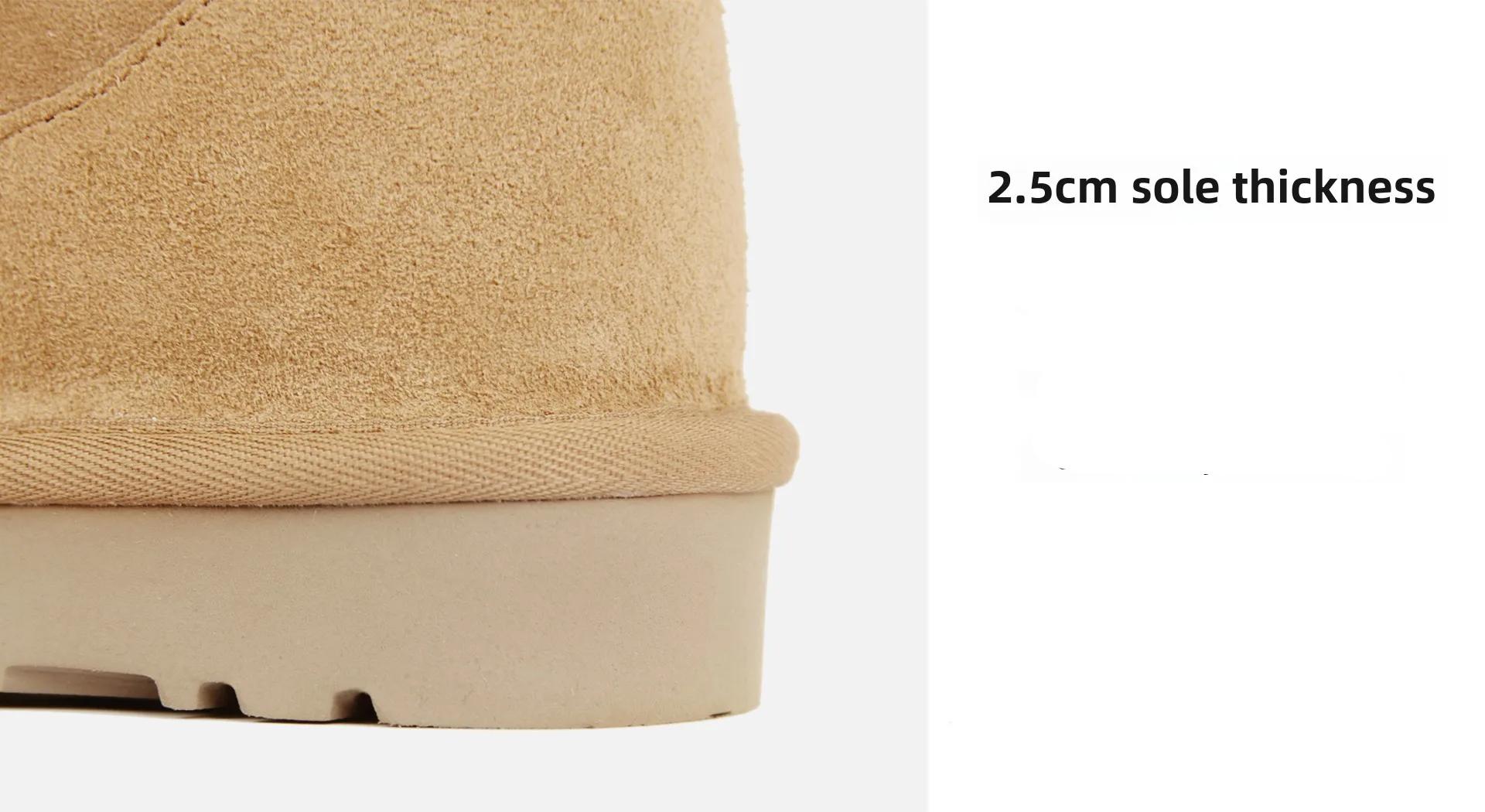High Quality Sheepskin Leather Warm Snow Boots