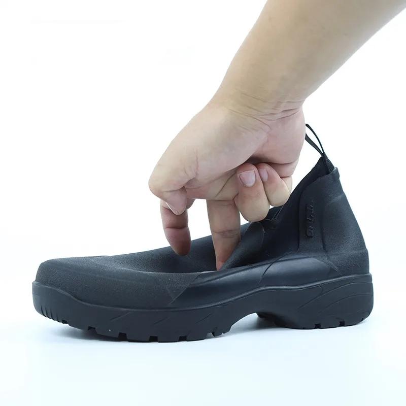 High-End ort Rubber Rain Boots for Men Waterproof Non-Slip Comfortable Fiing Outdoor Boots Car Wa oes No Foot Odor