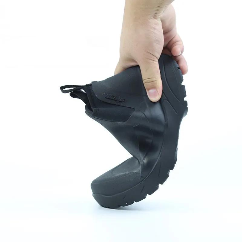 High-End ort Rubber Rain Boots for Men Waterproof Non-Slip Comfortable Fiing Outdoor Boots Car Wa oes No Foot Odor